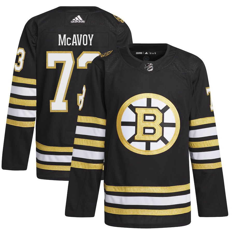 Men Boston Bruins #73 Charlie McAvoy adidas Black Primegreen Authentic Pro Player NHL Jersey